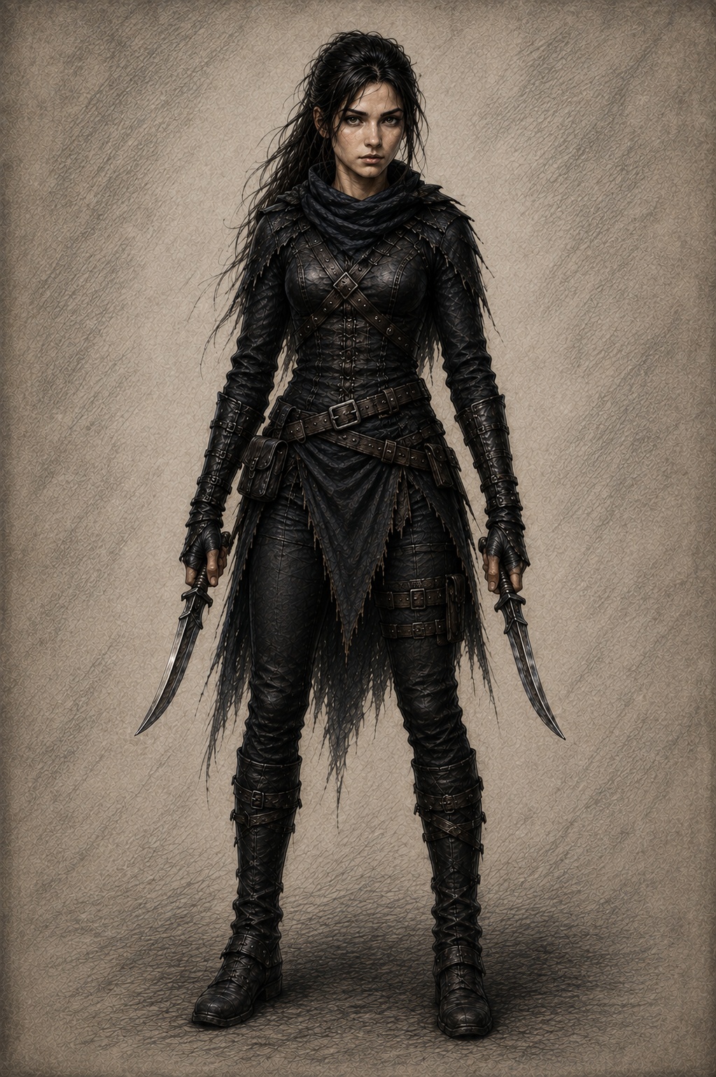 Nisha character sheet artwork